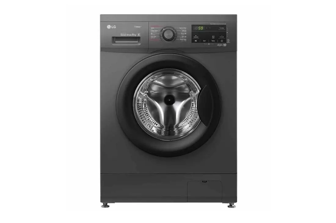 LG WJ1408MTG Washing Machine - 8 kg - Inverter - Middle Black