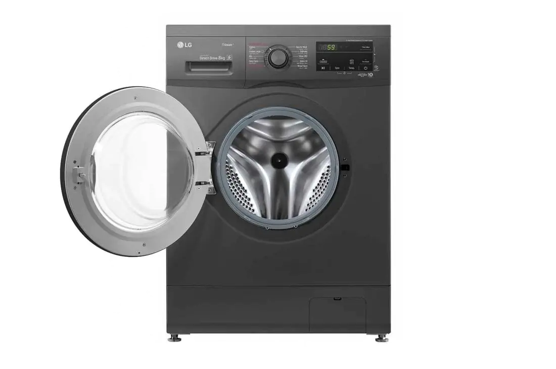 LG WJ1408MTG Washing Machine - 8 kg - Inverter - Middle Black